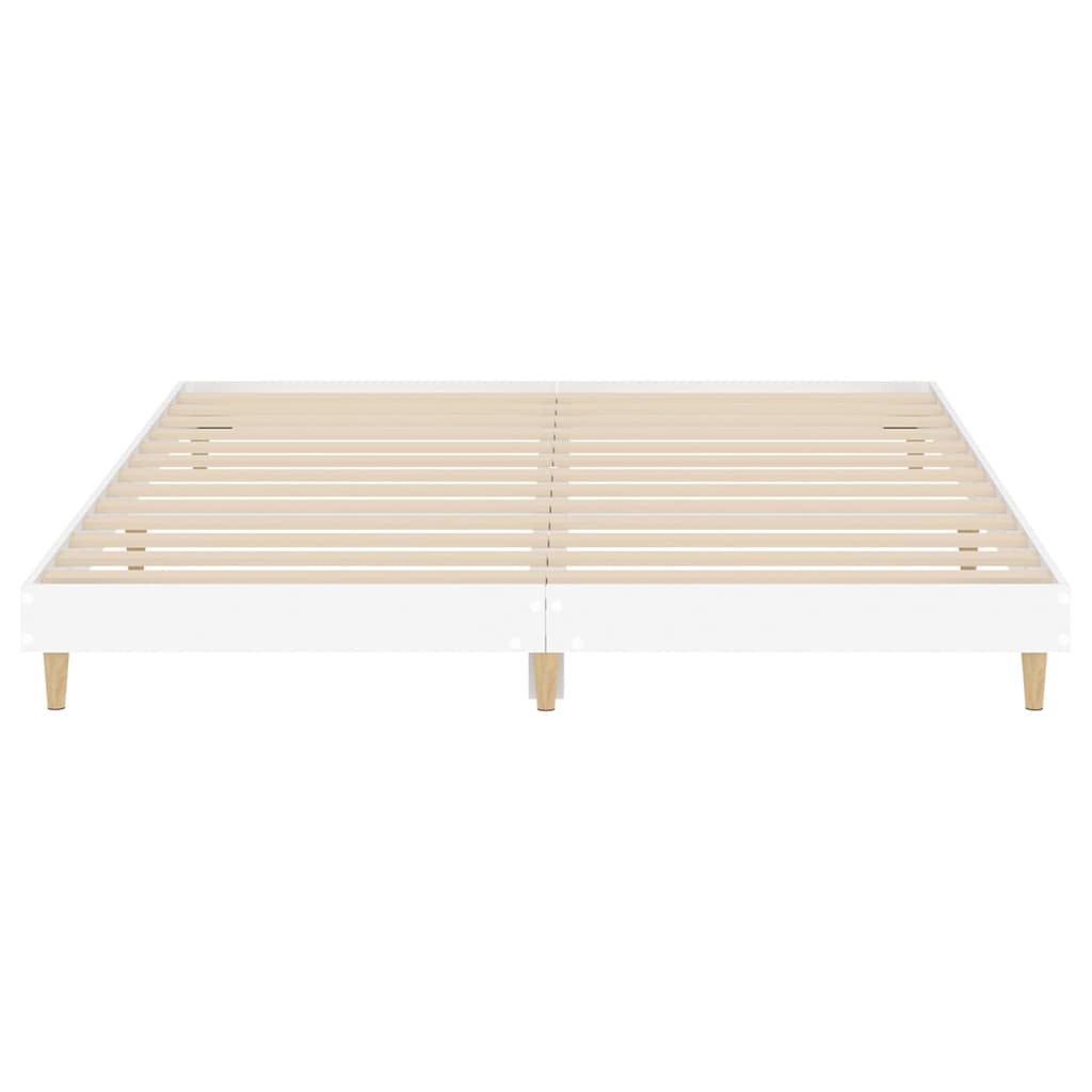 vidaXL Estrutura de cama 120x200 cm derivados de madeira branco