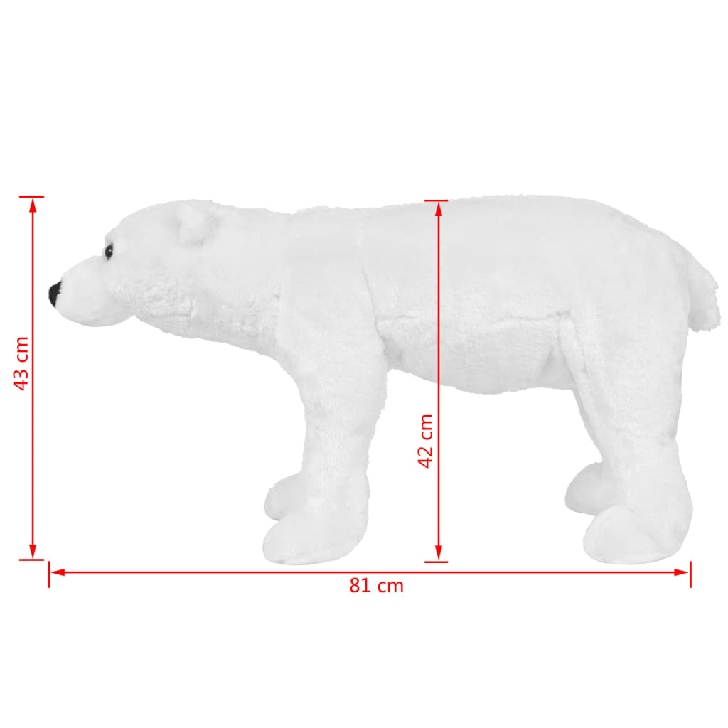 vidaXL Brinquedo de montar urso polar peluche branco XXL