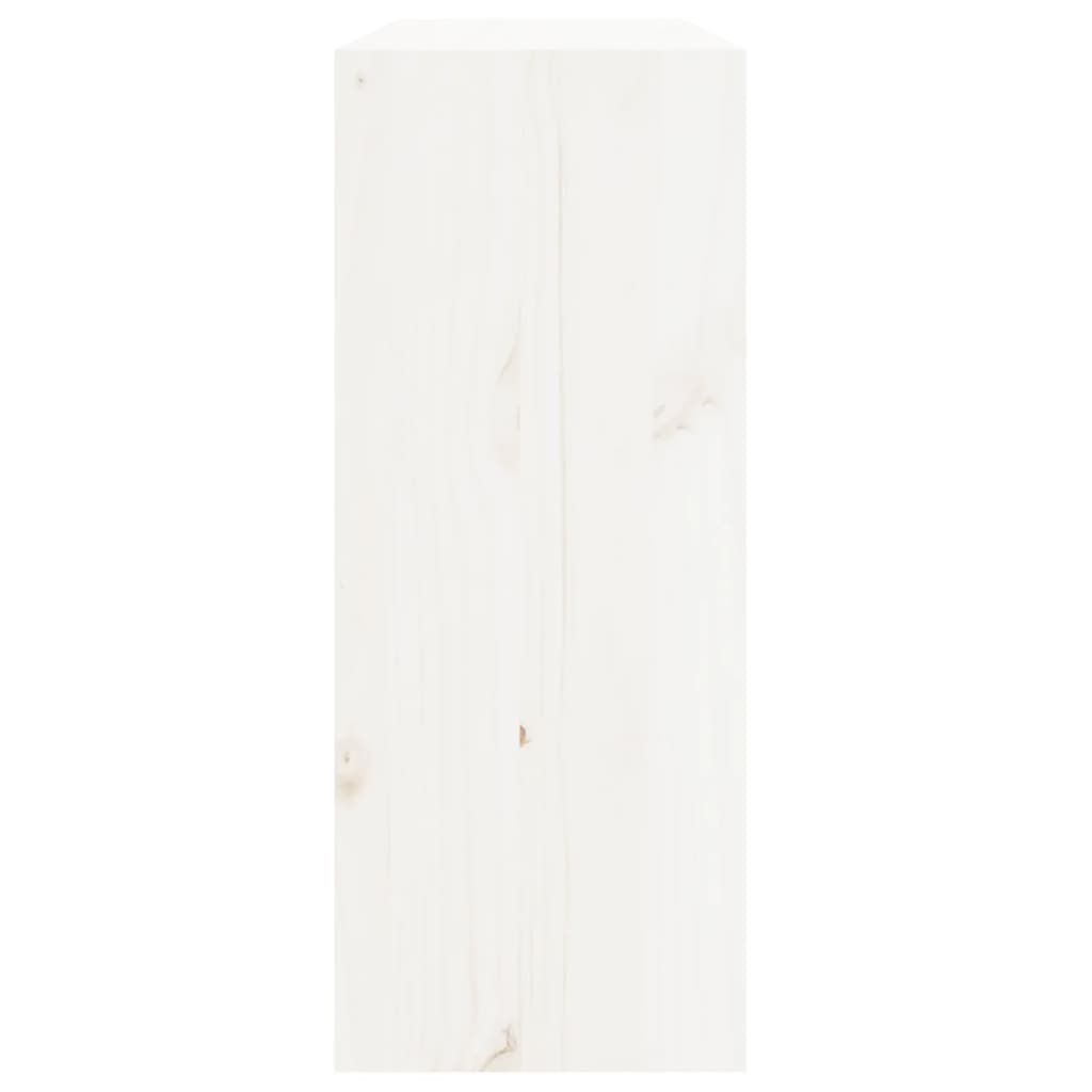 vidaXL Garrafeira 62x25x62 cm madeira de pinho maciça branco