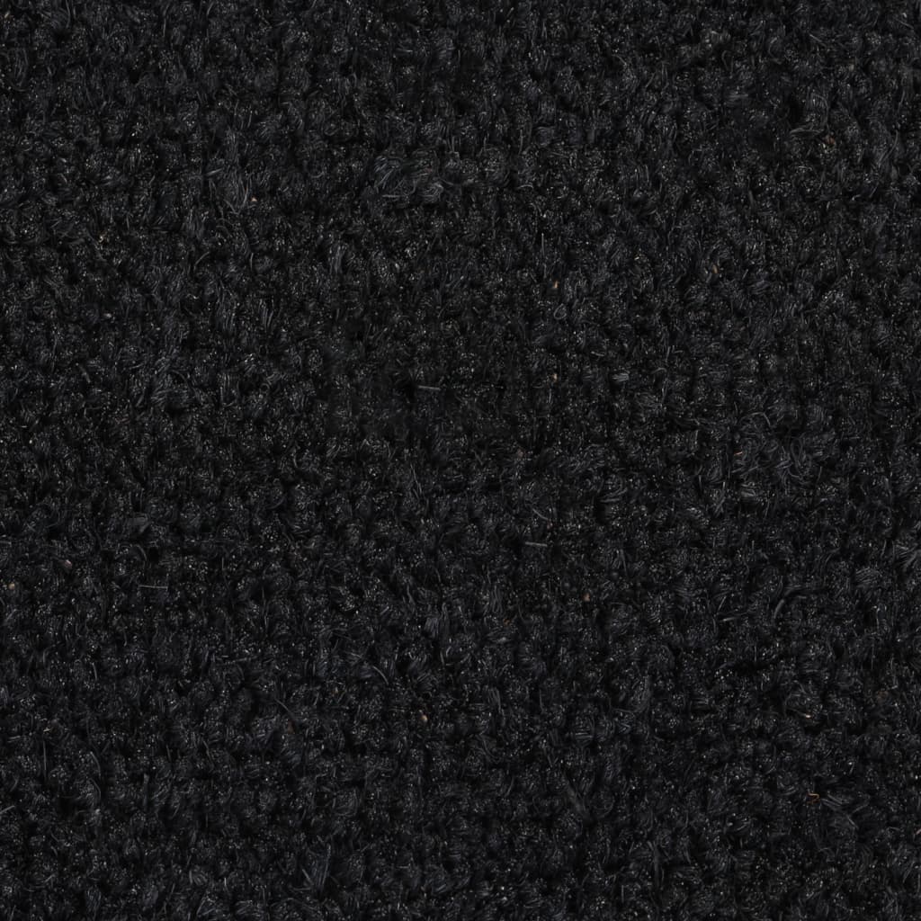 vidaXL Tapete de porta 65x100 cm fibra de coco tufada preto