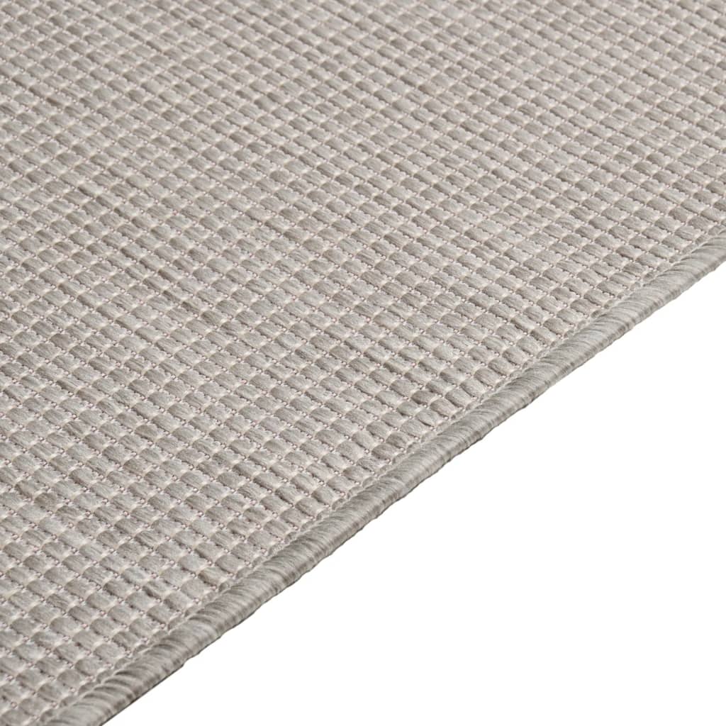 vidaXL Tapete de tecido plano p/ exterior 160x230 cm cinza-acastanhado