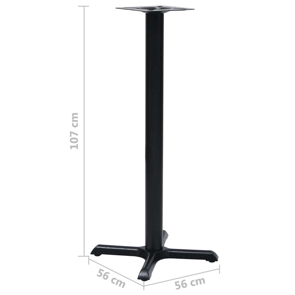 vidaXL Perna para mesa de bistrô 56x56x107 cm ferro fundido preto