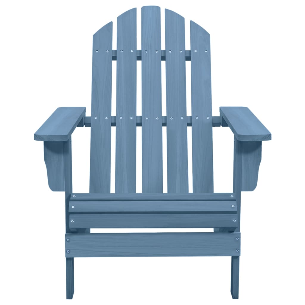 vidaXL Cadeira Adirondack para jardim abeto maciço azul
