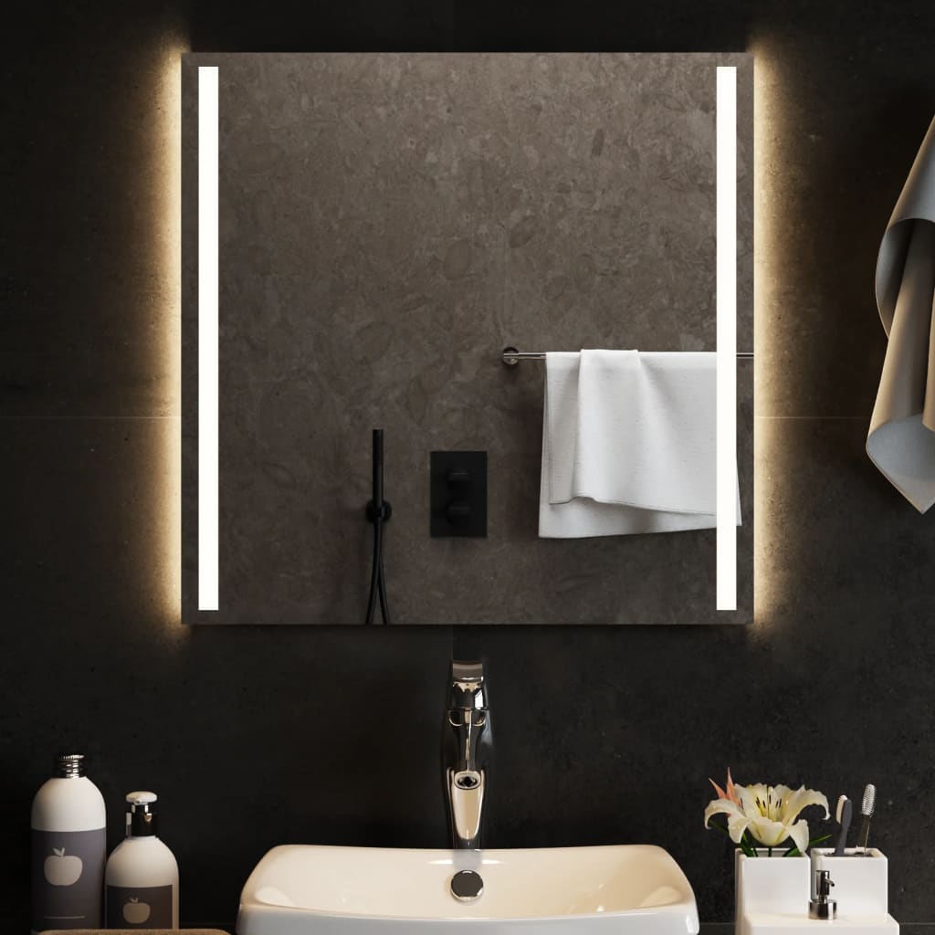 vidaXL Espelho de casa de banho com luzes LED 60x60 cm