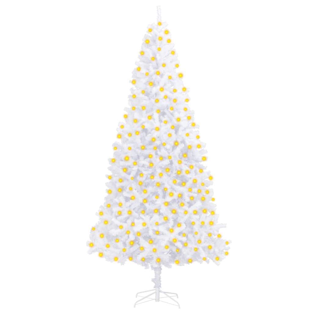 vidaXL Árvore de Natal artificial pré-iluminada 300 cm branco