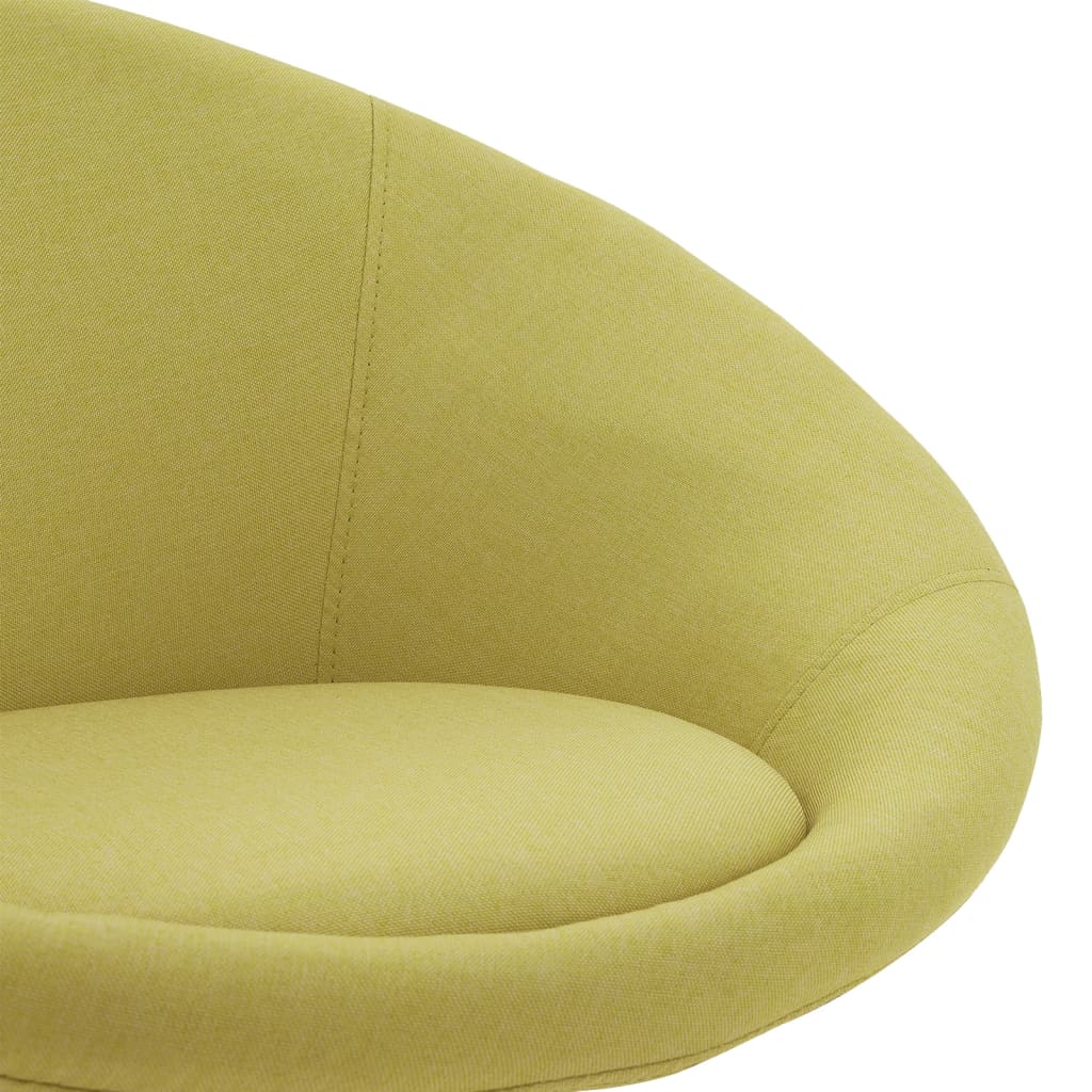 vidaXL Cadeira de jantar giratória tecido verde