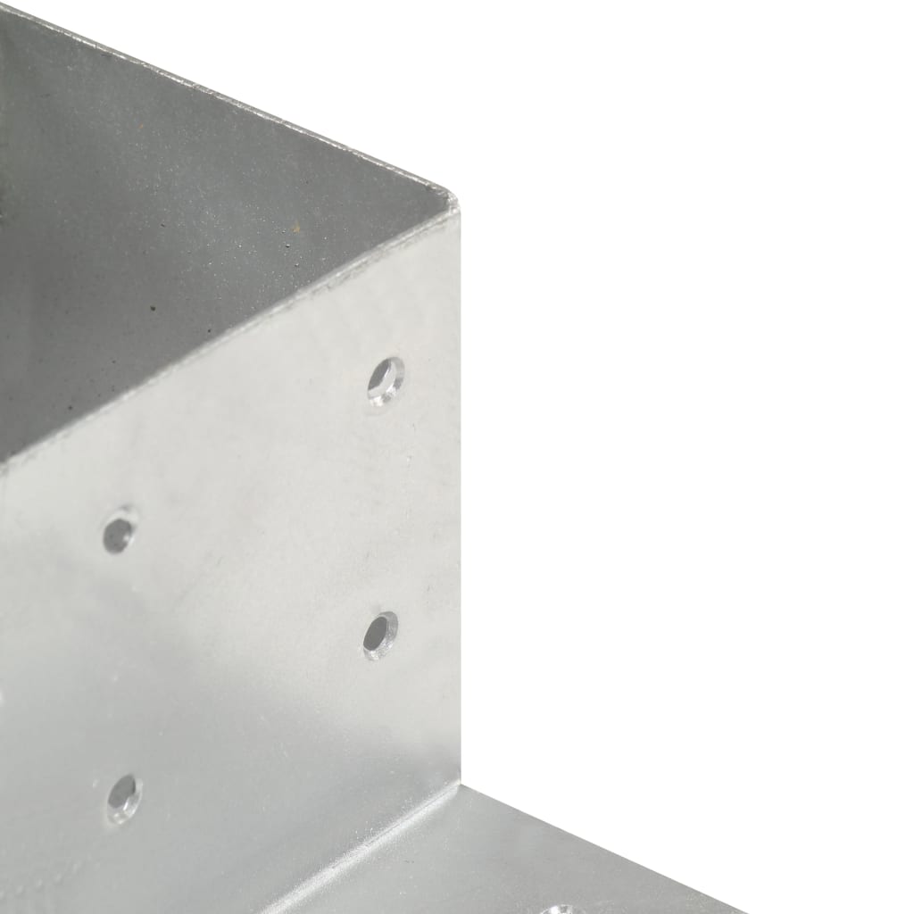 vidaXL Bases para poste em forma de L 4 pcs 81x81 mm metal galvanizado