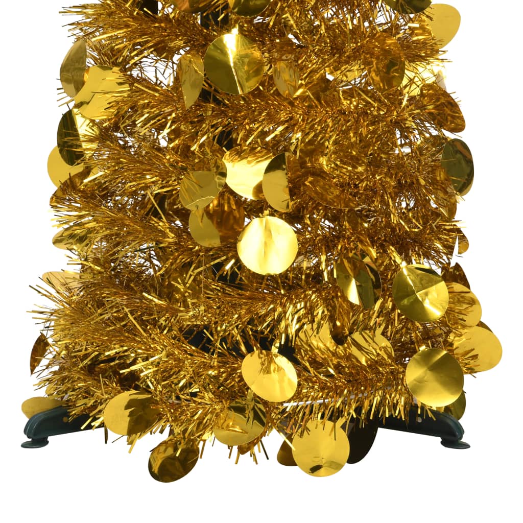 vidaXL Árvore de Natal pop-up artificial 120 cm PET dourado