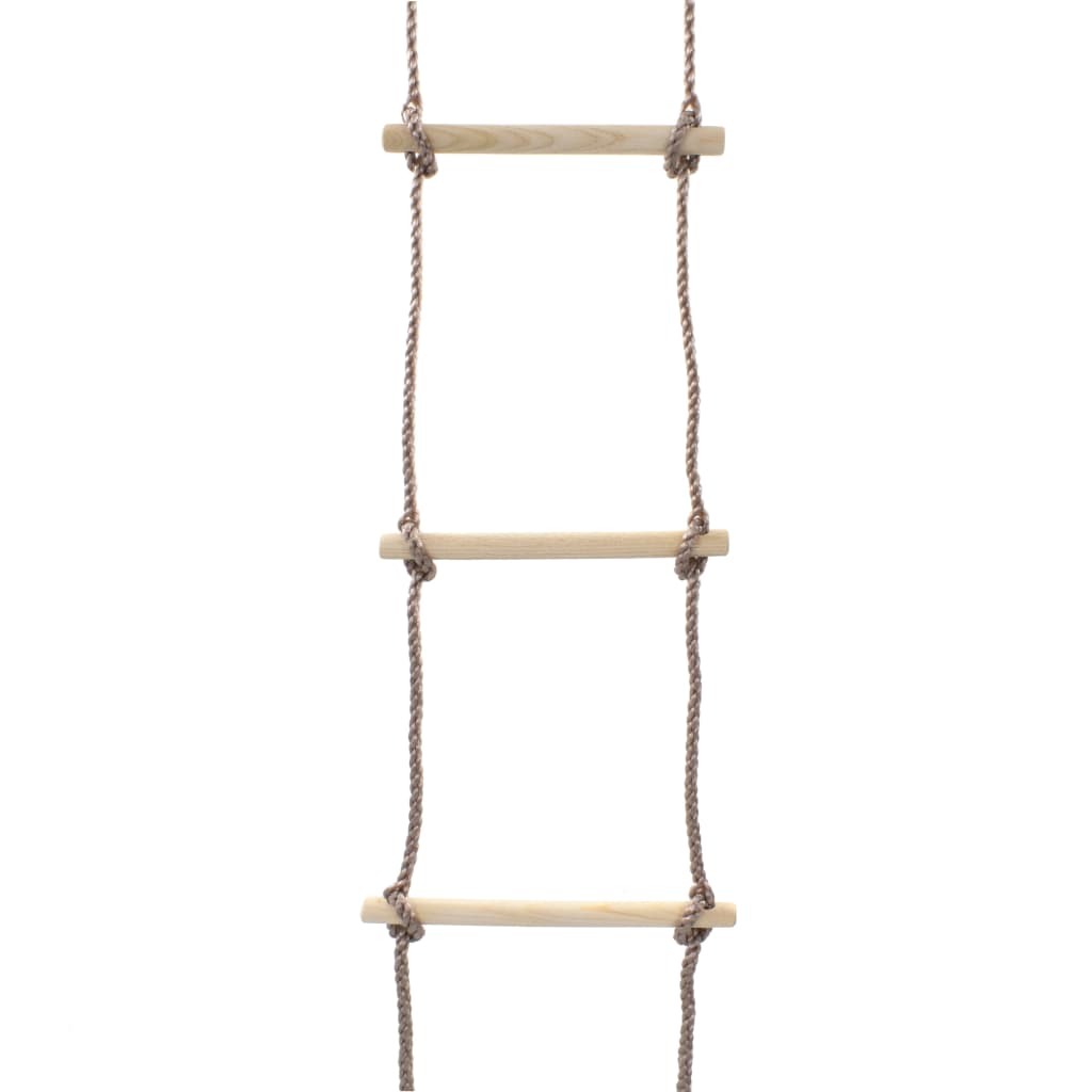 vidaXL Escada de corda infantil 290 cm madeira