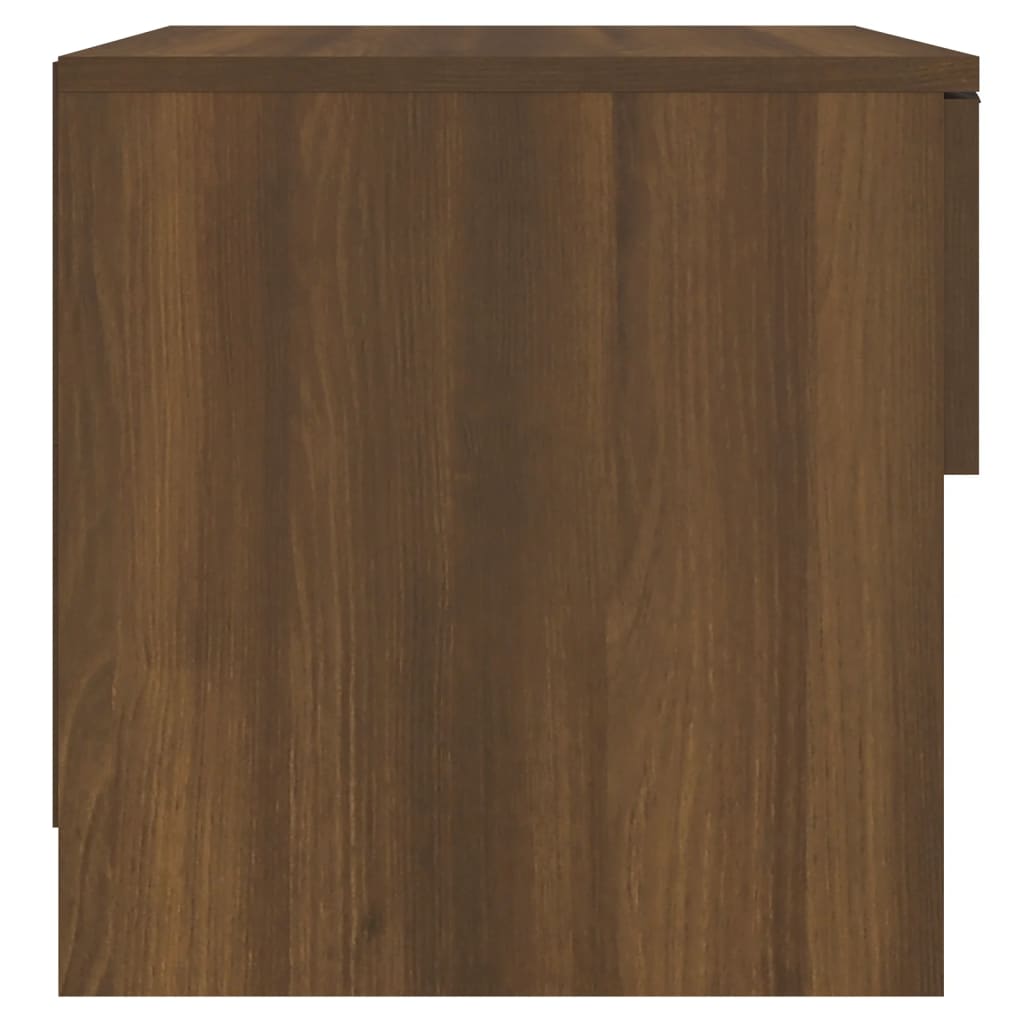 vidaXL Mesa de cabeceira derivados de madeira carvalho castanho