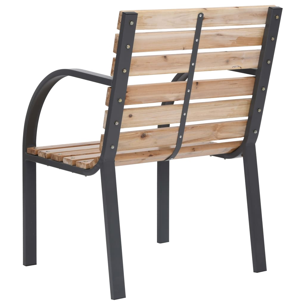 vidaXL Cadeiras de jardim 2 pcs madeira de abeto maciça