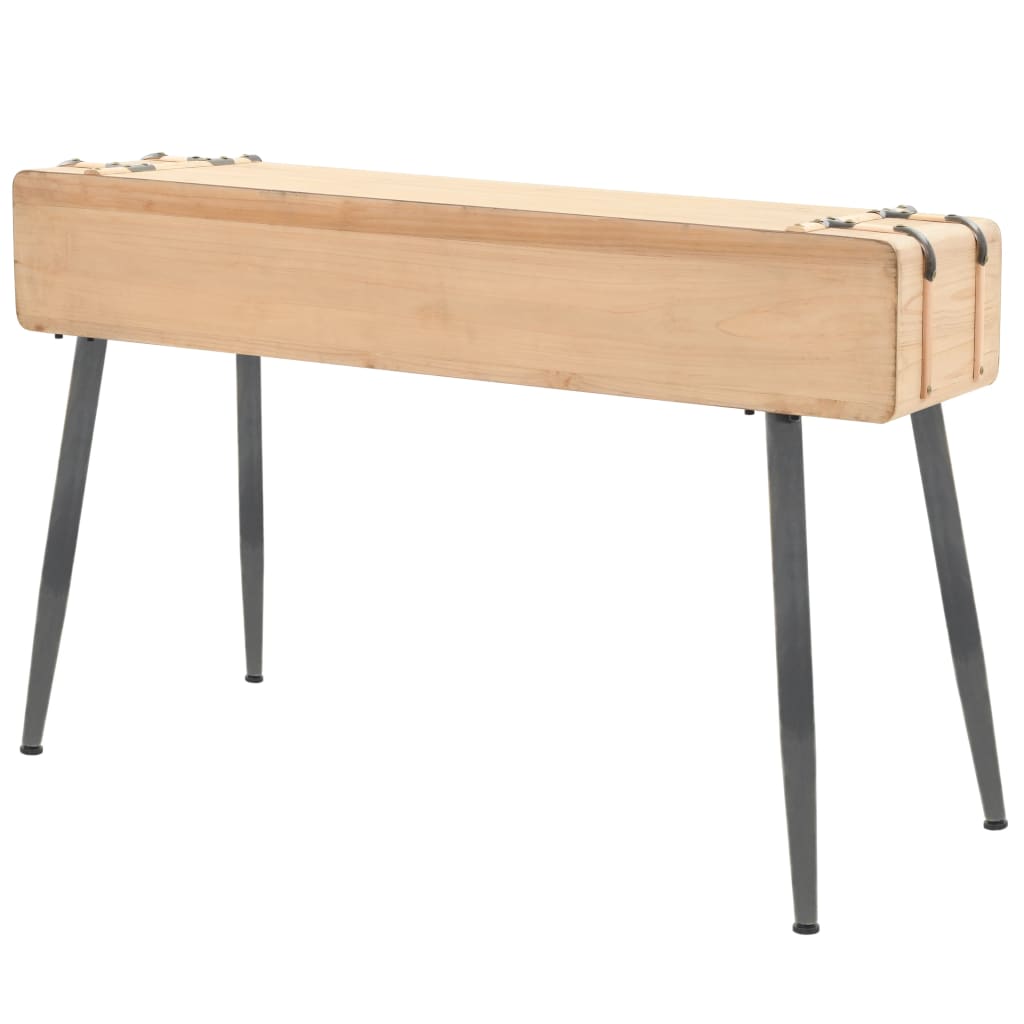 vidaXL Mesa consola madeira de abeto maciça 115x40,5x76 cm