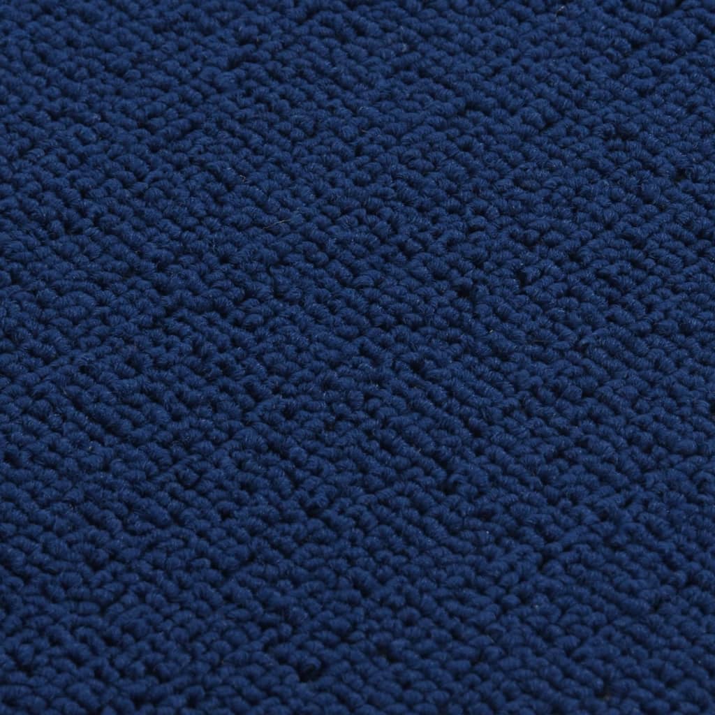 vidaXL Tapetes antiderrapantes p/ escadas 15 pcs 60x25 cm azul marinho
