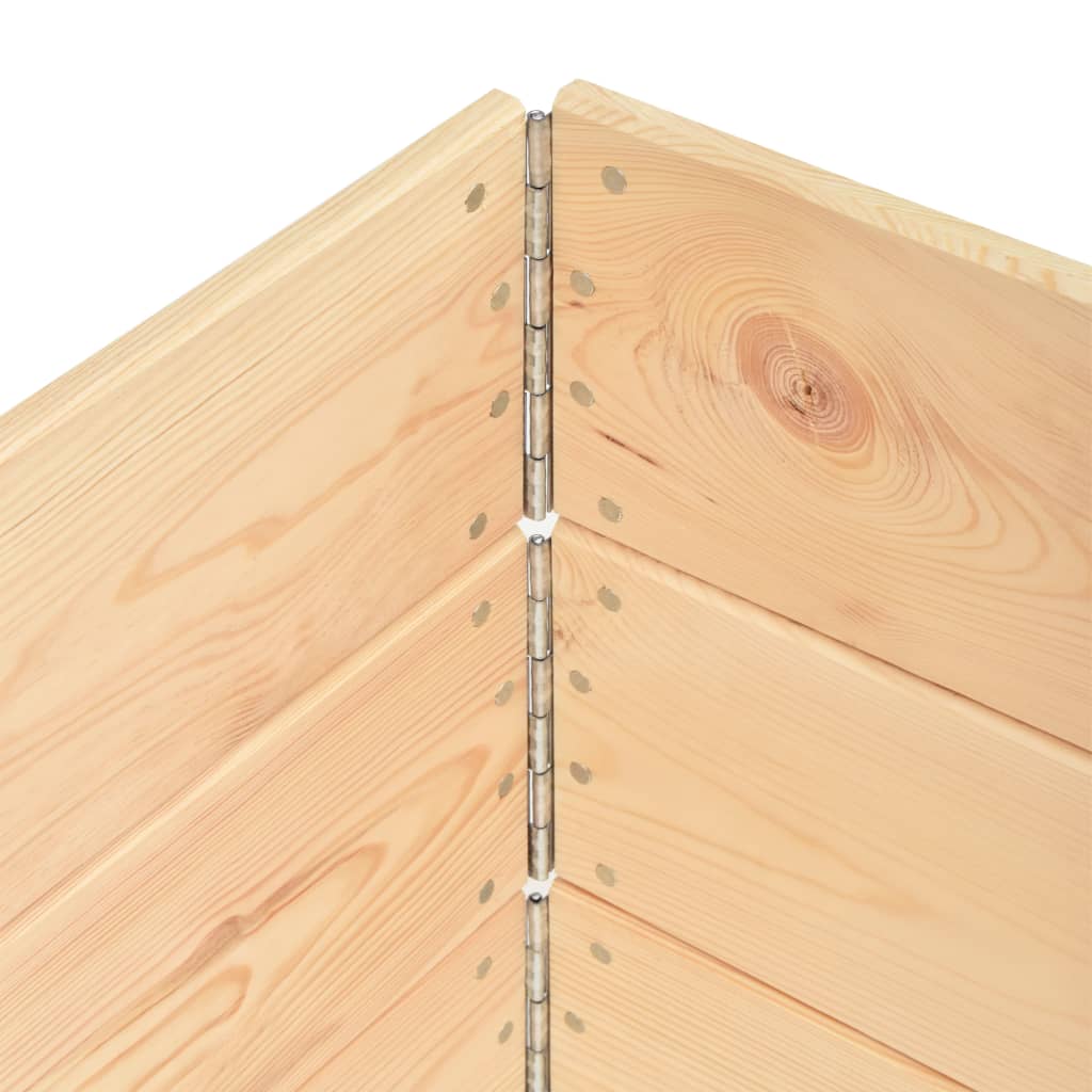 vidaXL Colares para paletes 3 pcs 100x100 cm madeira de pinho maciça