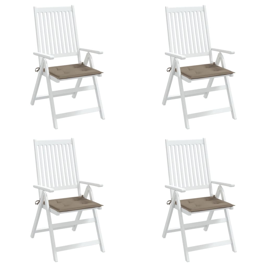 vidaXL Almofadões p/ cadeiras de jardim 4 pcs oxford cinza-acastanhado