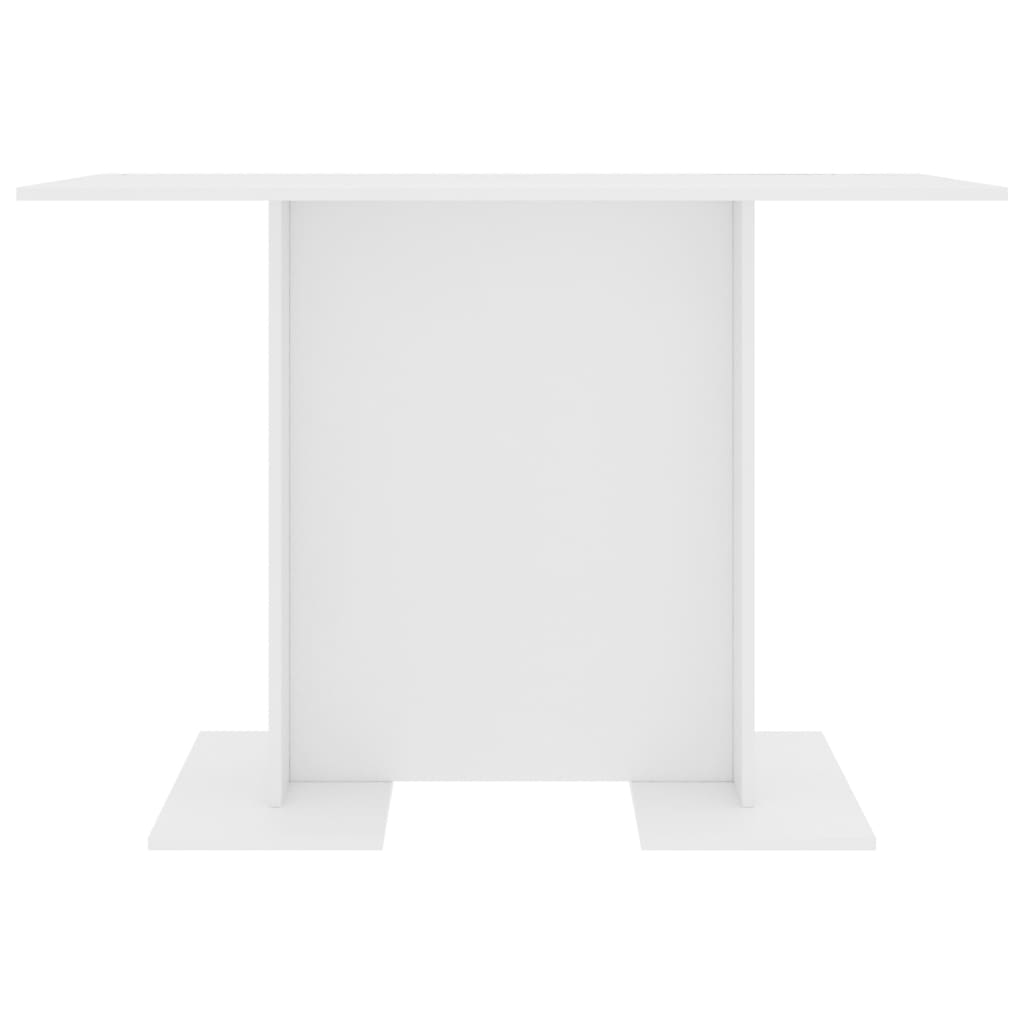vidaXL Mesa de jantar 110x60x75 cm contraplacado branco