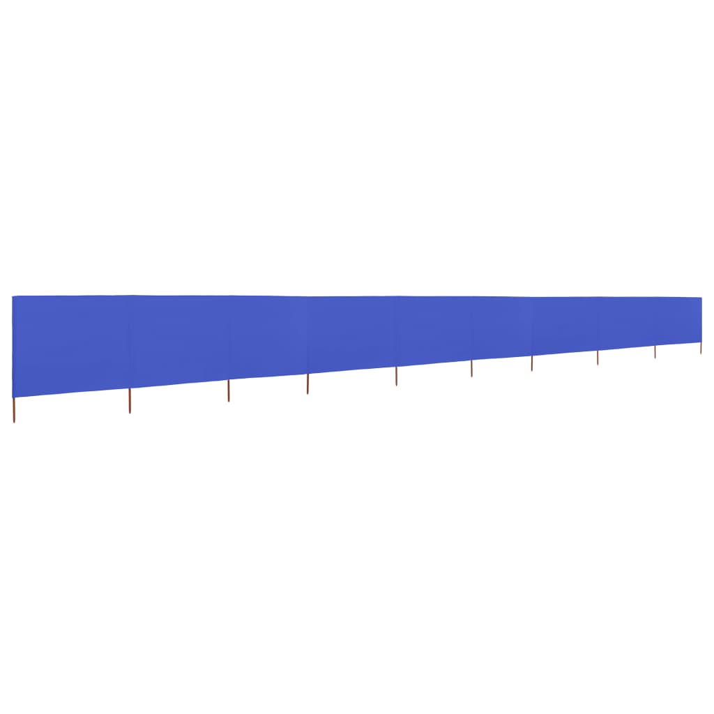 vidaXL Para-vento com 9 painéis em tecido 1200x80 cm azul-ciano