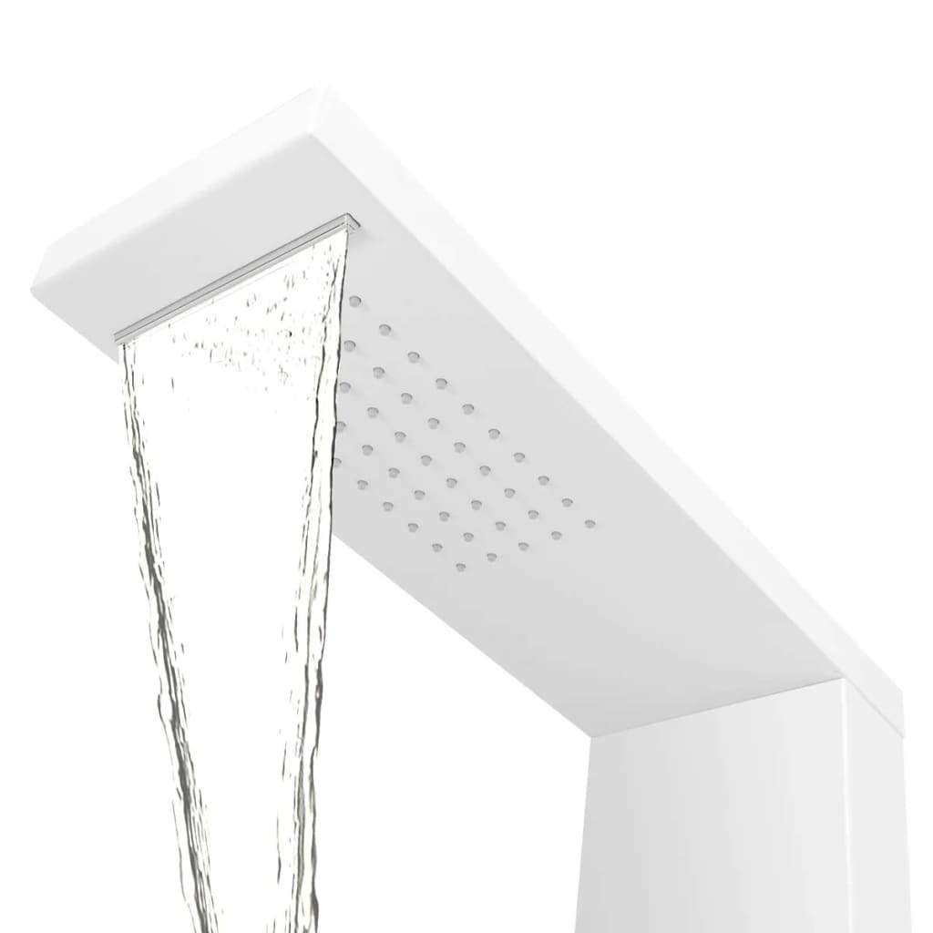 vidaXL Sistema de coluna de duche em alumínio branco mate