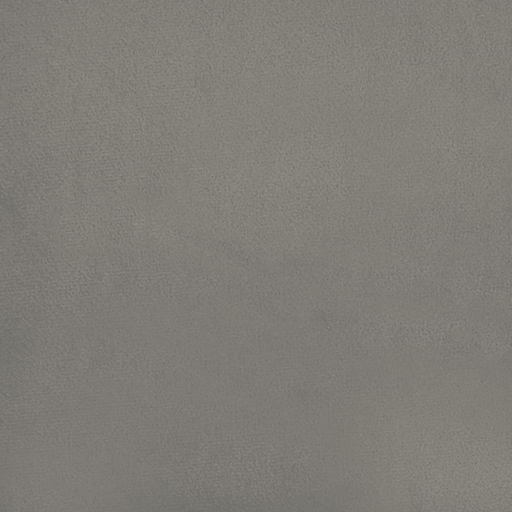 vidaXL Estrutura de cama 90x200 cm veludo cinzento-claro