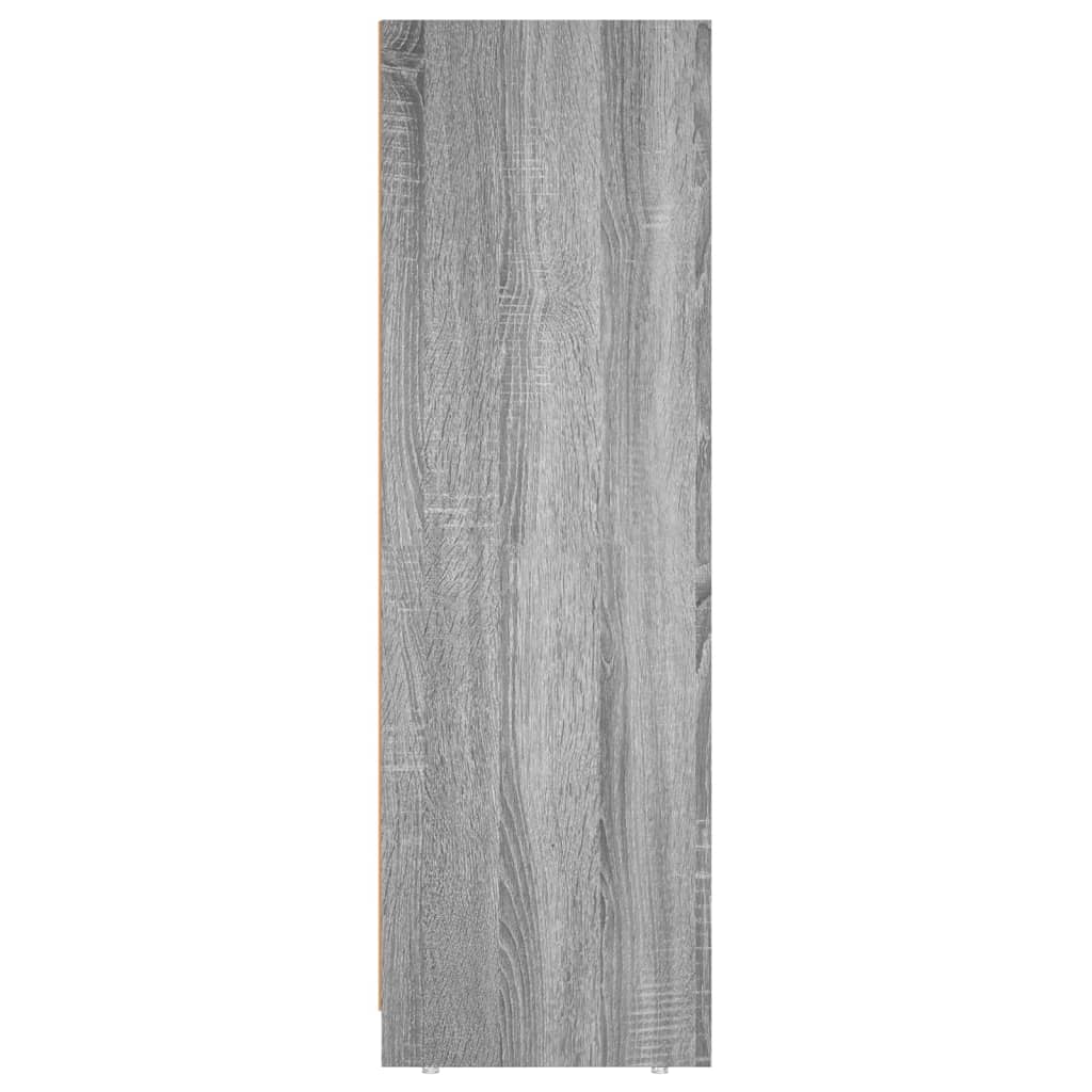 vidaXL Armário WC 30x30x95 cm derivados de madeira cinzento sonoma