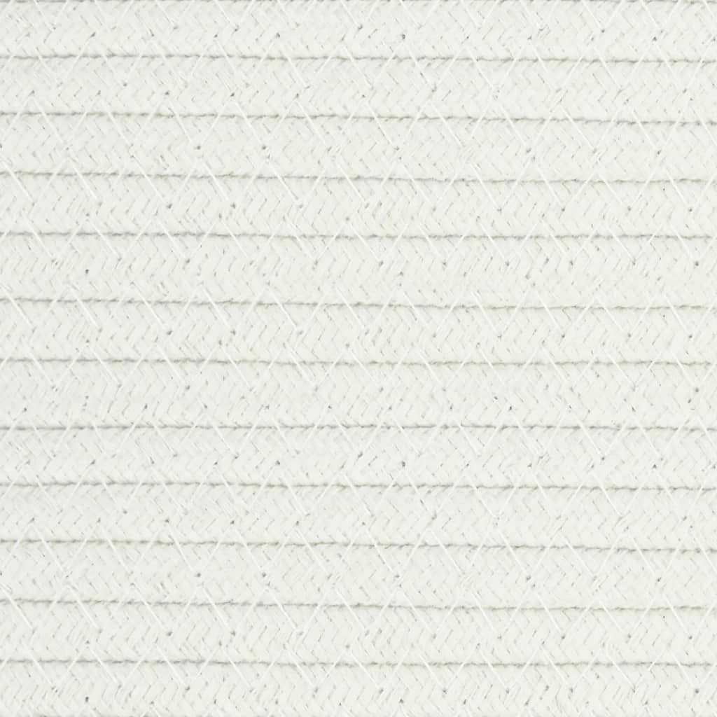 vidaXL Cesto de arrumação Ø40x35 cm algodão branco