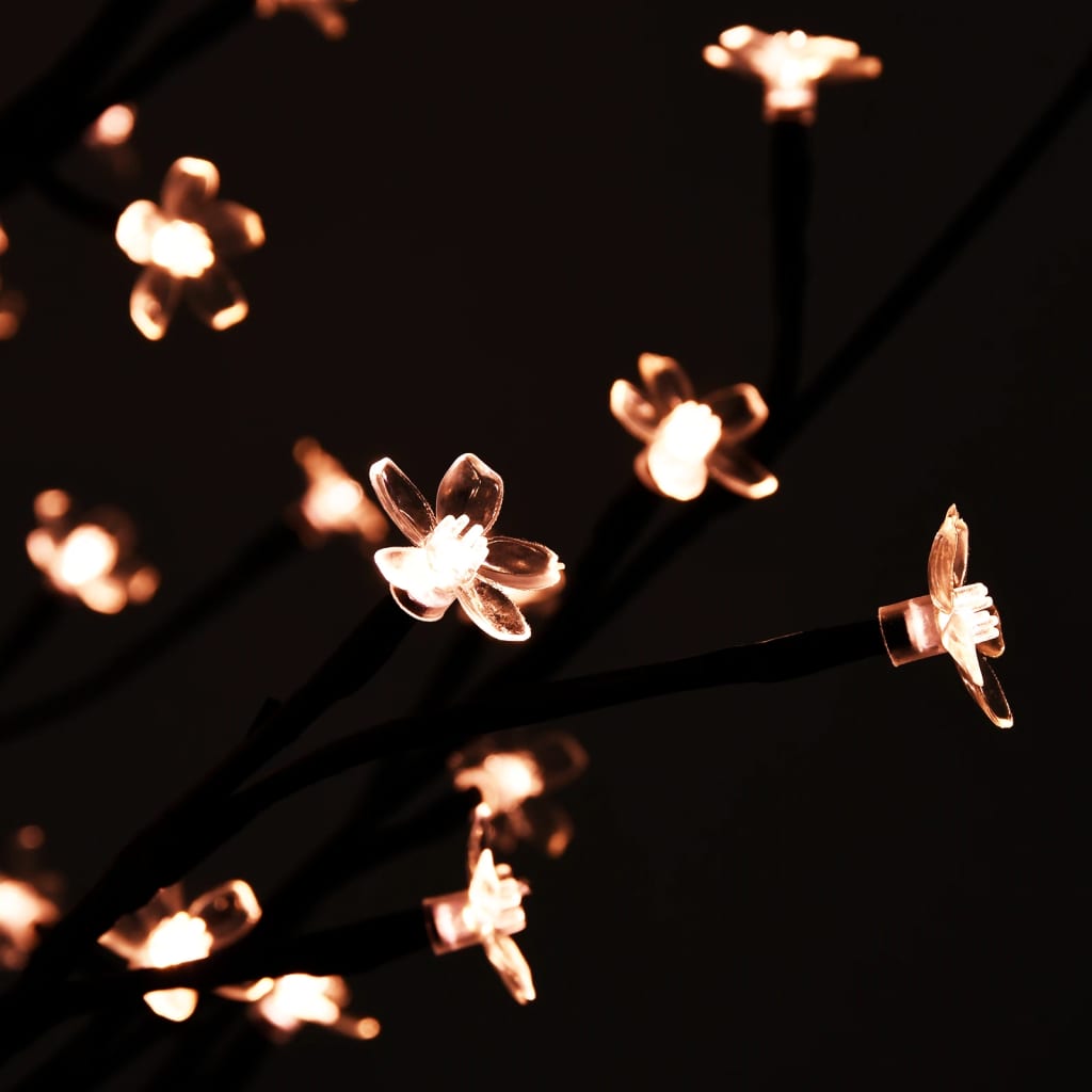 vidaXL Cerejeira com 84 luzes LEDs 120 cm branco quente