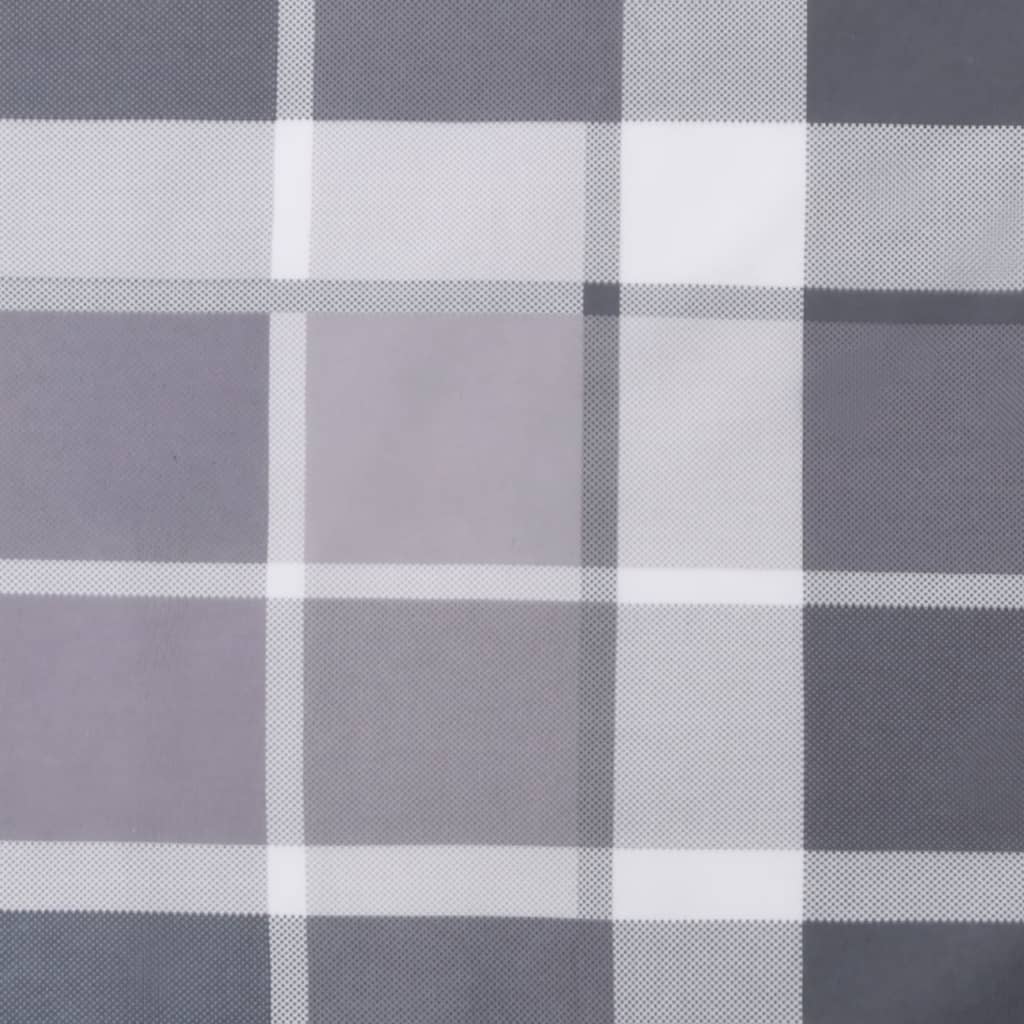 vidaXL Almofadão p/ sofá de paletes 70x70x12 cm tecido xadrez cinzento