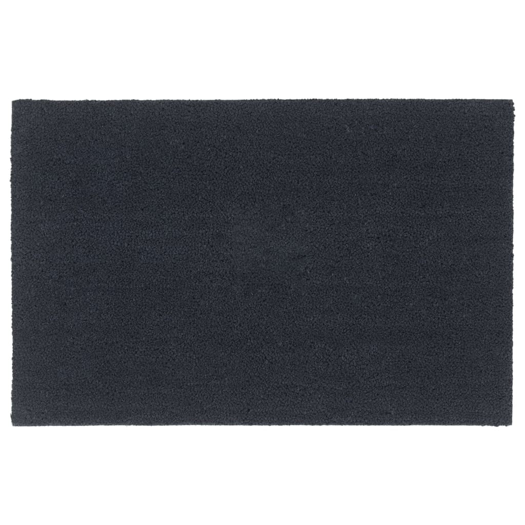 vidaXL Tapete de porta 65x100 cm fibra de coco tufada cinzento escuro