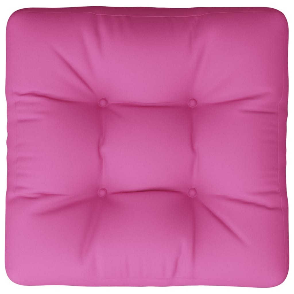 vidaXL Almofadão para paletes 58x58x10 cm tecido oxford rosa