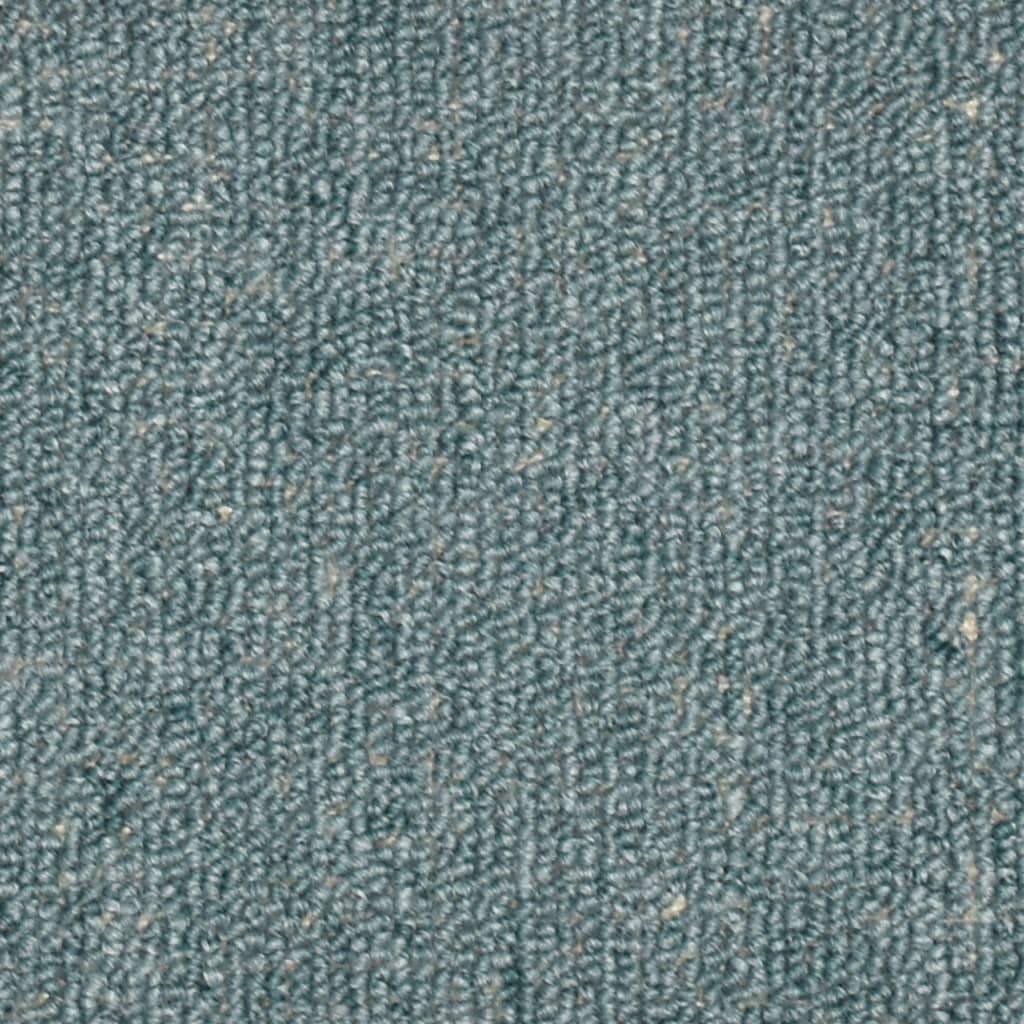 vidaXL Tapete/carpete para degraus 15 pcs 56x17x3 cm azul