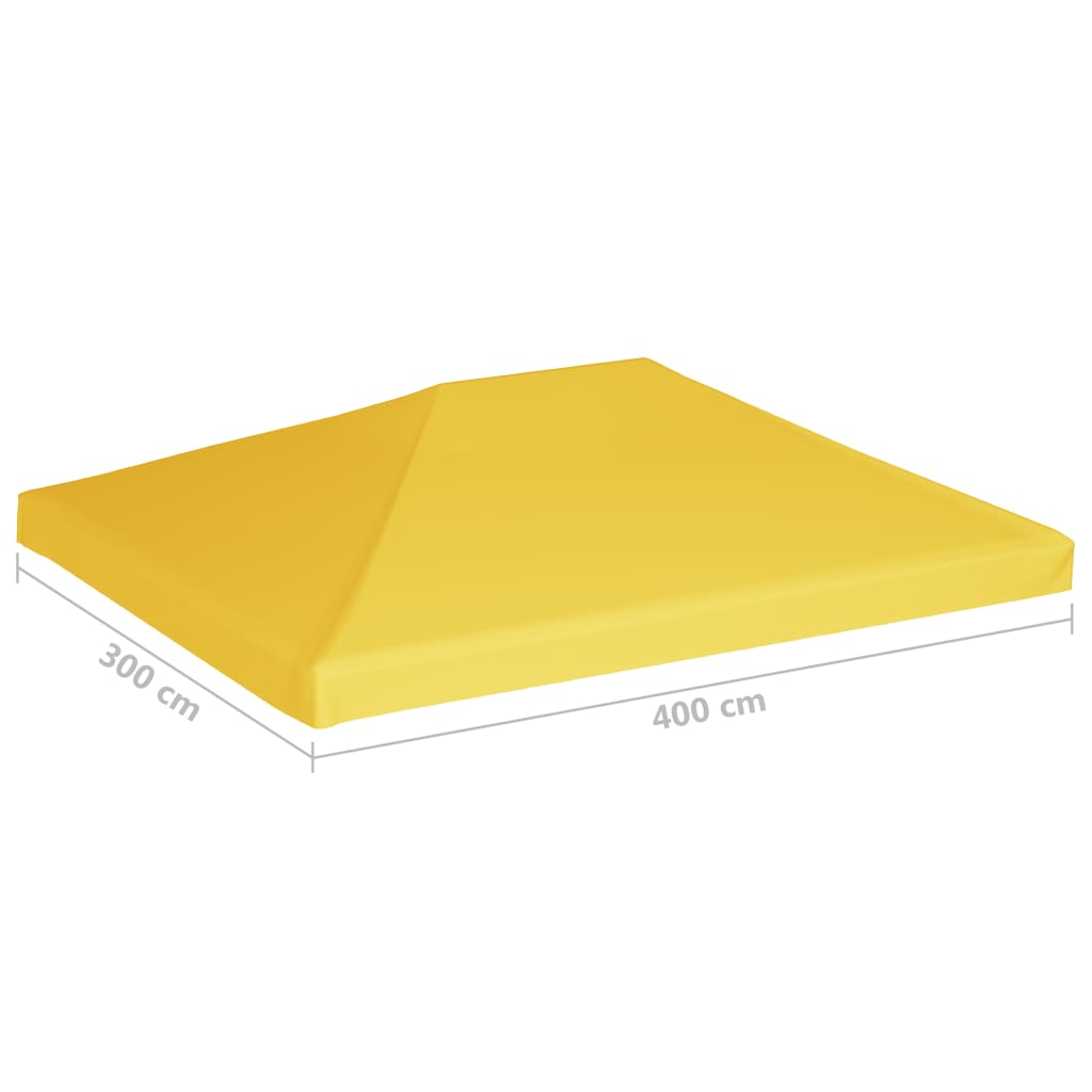 vidaXL Cobertura de gazebo 270 g/m² 4x3 m amarelo